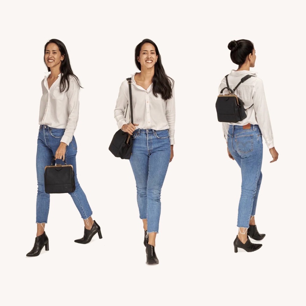 La Flore Paris Bebebark Convertible Cork Purse NWT Clutch Crossbody Backpack
